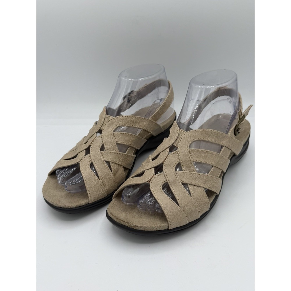 Easy Street Women's Faux Leather Strappy Slingback Sandals Size 7M